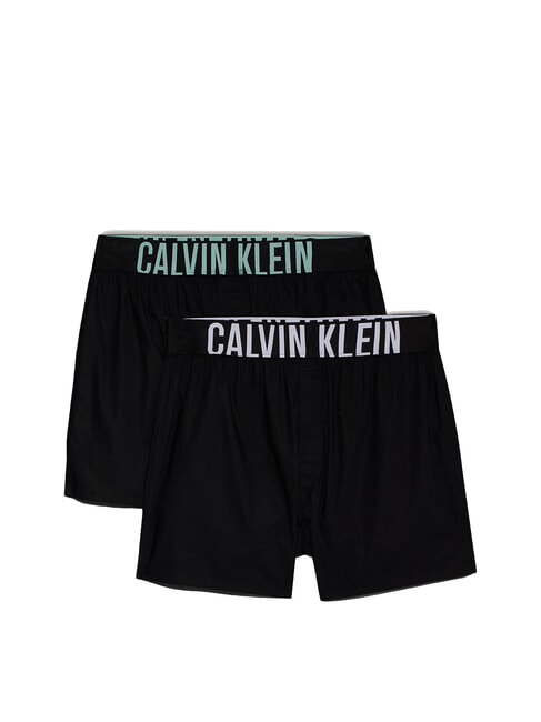 CALVIN KLEIN CK 2 boxers b- white, tickled green lgs - Men's briefs