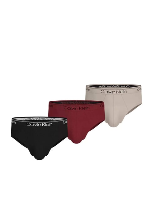 CALVIN KLEIN CK 3 slip black, syrah, cocoon - Men's briefs