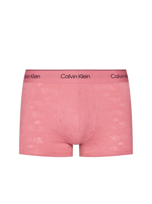 CALVIN KLEIN CK Boxer shorts with all-over heart logo hearts monogram berry pink - Men's briefs