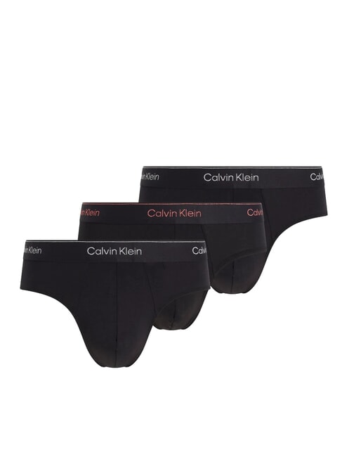 CALVIN KLEIN CK 3 elastic briefs with lurex logo b- silver, red, silver lurex lgs - Men's briefs