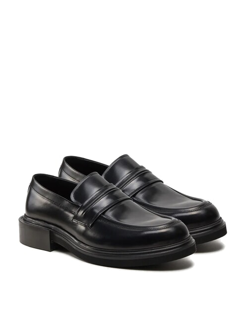 CALVIN KLEIN CK Brushed leather loafers ck black - Men’s shoes