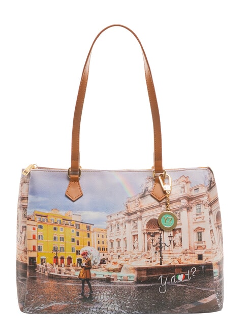 YNOT YESBAG Printed shoulder bag rainbow rome - Women’s Bags