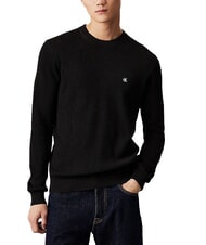 CALVIN KLEIN CK JEANS Ribbed crew neck sweater - Men's Sweaters