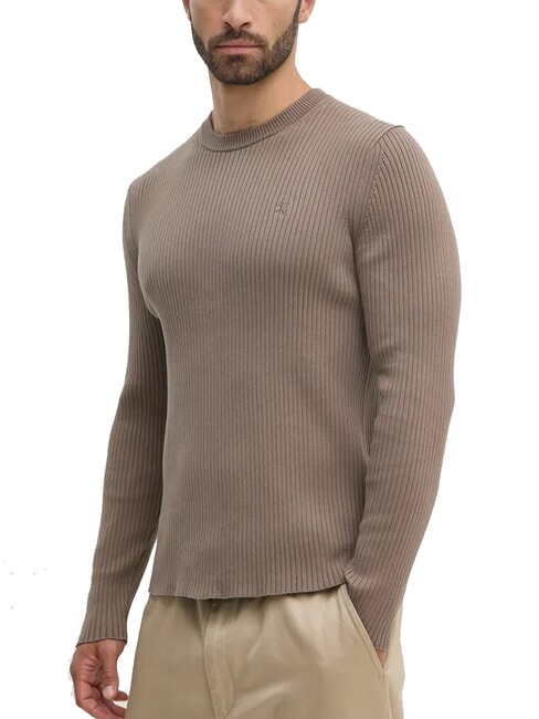 CALVIN KLEIN CK JEANS Slim fit ribbed crew neck sweater falcon - Men's Sweaters
