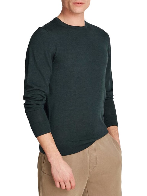 CALVIN KLEIN SUPERIOR WOOL Round neck wool sweater midnight forest heather - Men's Sweaters