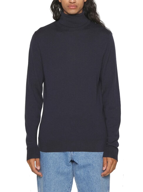 CALVIN KLEIN CK Slim-fit wool turtleneck sweater night sky - Men's Sweaters