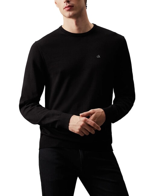 CALVIN KLEIN CK Regular fit crew neck sweater ck black - Men's Sweaters