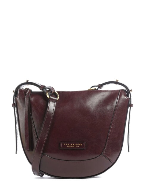 THE BRIDGE FEDORA Leather shoulder bag with flap must abb. gold - Women’s Bags