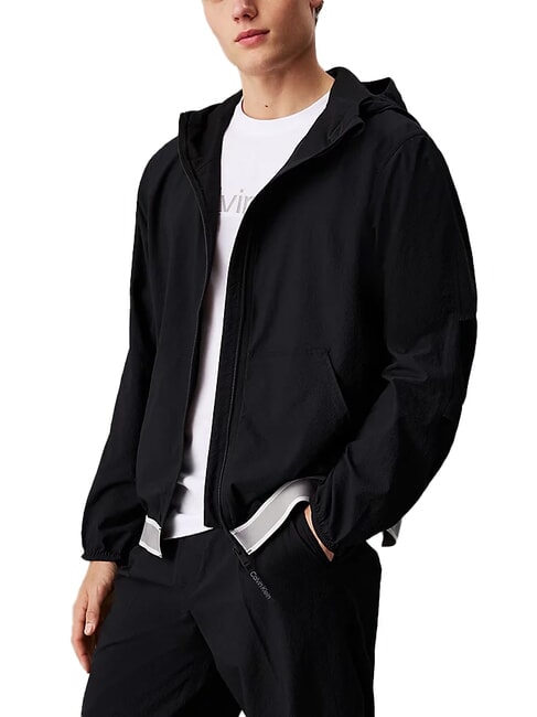 CALVIN KLEIN CK PERFORMANCE Hooded trekking jacket black beauty - Men's Jackets