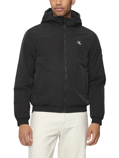 CALVIN KLEIN CK JEANS Medium weight jacket with hood ck black - Men's Jackets