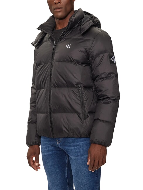 CALVIN KLEIN CK JEANS Down jacket with hood ck black - Men's down jackets