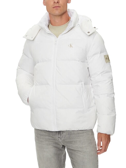 CALVIN KLEIN CK JEANS Down jacket with hood bright white - Men's down jackets
