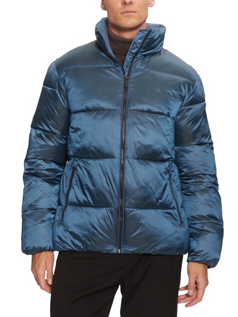 CALVIN KLEIN CK JEANS Shiny padded jacket China blue / CK black - Men's down jackets