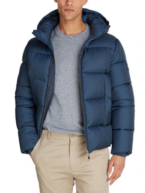 CALVIN KLEIN CK Padded jacket with fixed hood ink - Men's down jackets