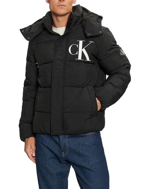 CALVIN KLEIN CK JEANS Padded jacket with hood ck black - Men's down jackets