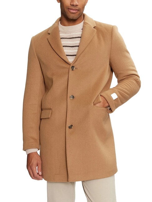 CALVIN KLEIN CK Wool blend coat natural khaki - Men's Jackets