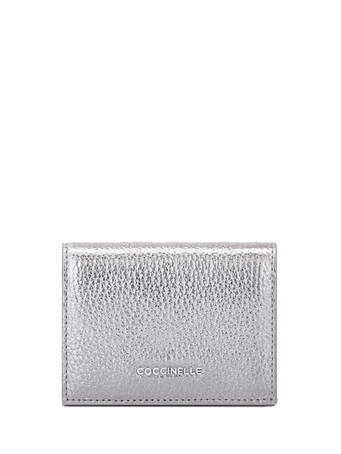 COCCINELLE METALLIC SOFT Small leather wallet Black - Women’s Wallets