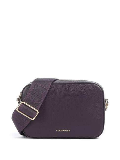 COCCINELLE TEBE Shoulder bag in textured leather plums - Women’s Wallets