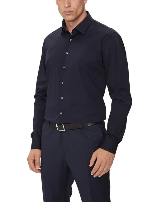 CALVIN KLEIN CK Slim fit cotton poplin shirt night sky - Men's Shirts