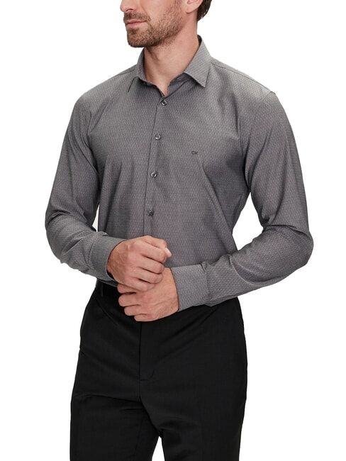CALVIN KLEIN CK Slim fit, non-iron long-sleeved shirt ck black - Men's Shirts