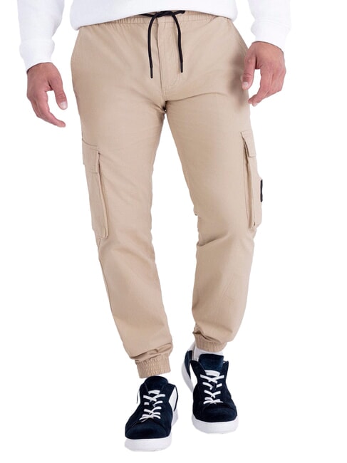 CALVIN KLEIN CK JEANS Skinny fit cargo trousers travertines - Jeans