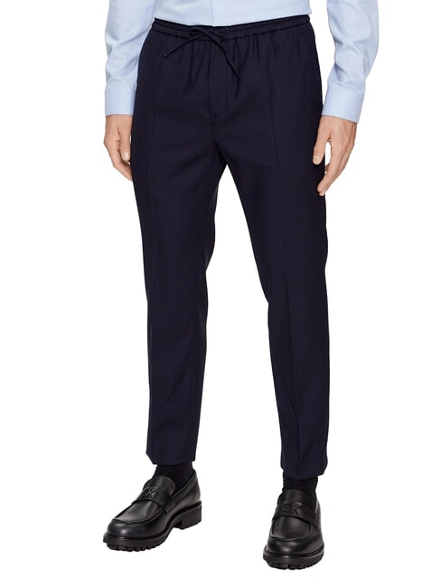 CALVIN KLEIN CK Straight-leg wool trousers Calvin Navy - Trousers