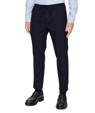 CALVIN KLEIN CK Straight-leg wool trousers Calvin Navy - Trousers - 1