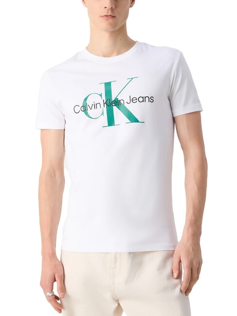 CALVIN KLEIN CK JEANS Short-sleeved T-shirt with print bright white - T-shirt