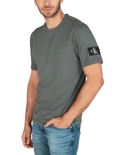 CALVIN KLEIN CK JEANS Regular fit short sleeve T-shirt with logo patch endless grey - T-shirt