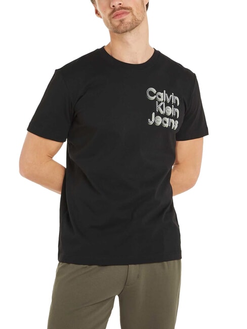 CALVIN KLEIN CK JEANS 3D logo print short-sleeved T-shirt ck black - T-shirt