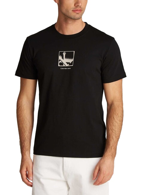 CALVIN KLEIN CK JEANS Short-sleeved T-shirt with box logo print ck black - T-shirt