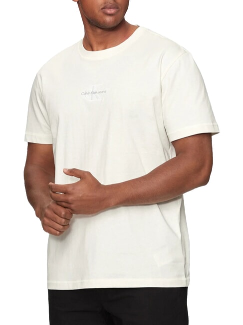 CALVIN KLEIN CK JEANS Regular fit cotton T-shirt ivory - T-shirt