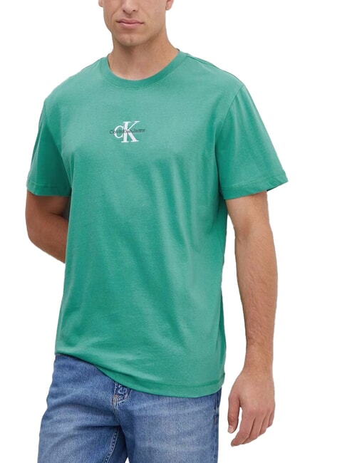 CALVIN KLEIN CK JEANS Regular fit cotton T-shirt Bahamas Green - T-shirt