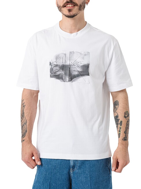 CALVIN KLEIN CK JEANS Embossed Euphoric short sleeve t-shirt bright white - T-shirt