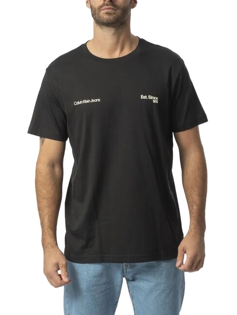 CALVIN KLEIN CK JEANS Regular fit short sleeve t-shirt ck black - T-shirt