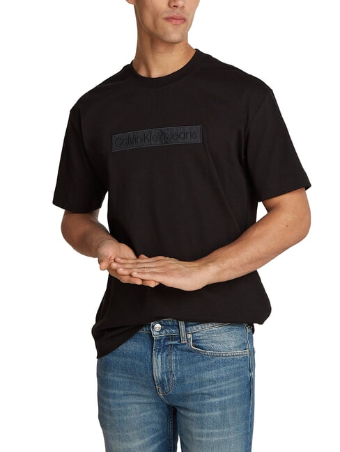 CALVIN KLEIN CK JEANS Embroidered Box Tee regular fit t-shirt ck black - T-shirt