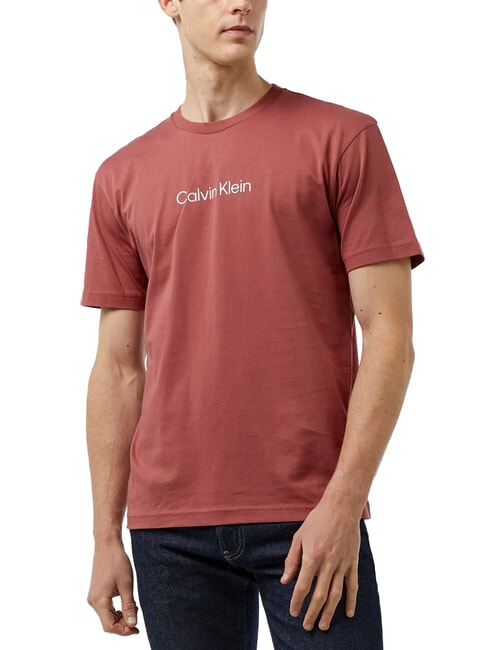 CALVIN KLEIN CK Short-sleeved T-shirt with embossed logo apple butter - T-shirt