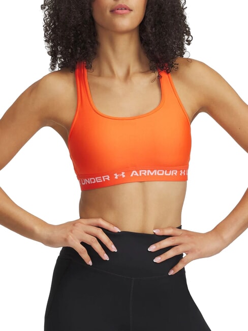 UNDER ARMOUR CROSSBACK MID Sports Bra fire - Women's Underwear