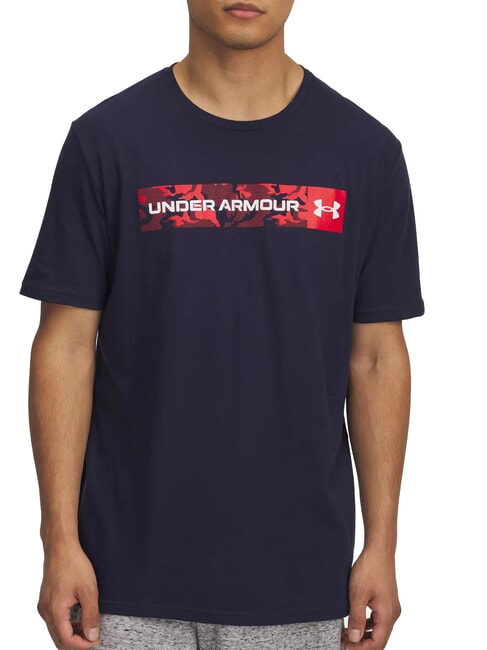 UNDER ARMOUR CAMO CHEST Short-sleeved T-shirt midnight navy - T-shirt