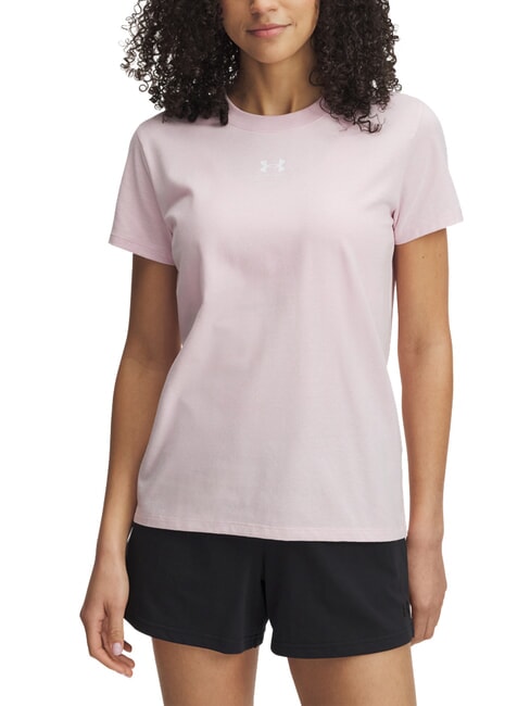 UNDER ARMOUR RIVAL CORE T-Shirt prime pink - T-shirt