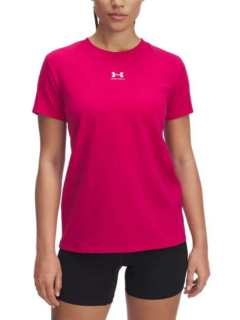 UNDER ARMOUR RIVAL CORE T-Shirt shaded fuchsia - T-shirt