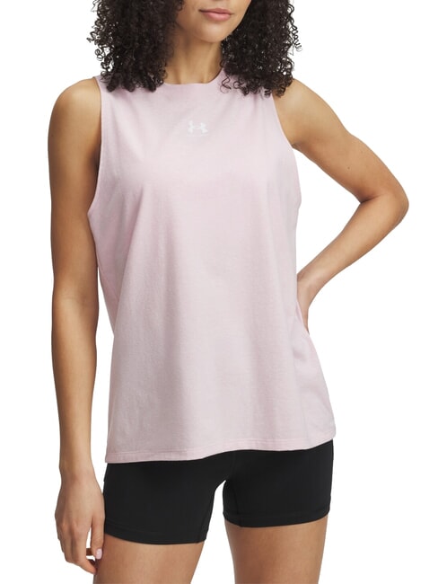 UNDER ARMOUR RIVAL MUSCLE Tank top prime pink - T-shirt