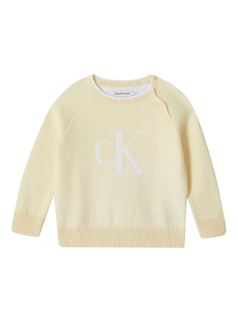 CALVIN KLEIN CK KIDS Crew neck sweatshirt with buttons afterglow - Baby Sweatshirt