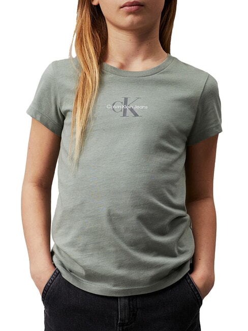 CALVIN KLEIN CK KIDS Short-sleeved cotton logo T-shirt meteor green - Child T-shirt