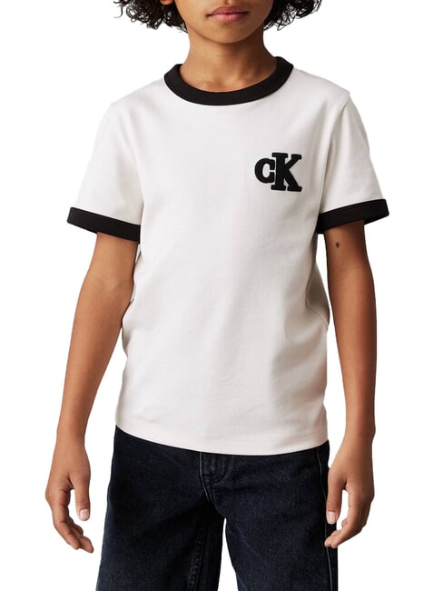 CALVIN KLEIN CK KIDS Short-sleeved cotton T-shirt ivory - Child T-shirt