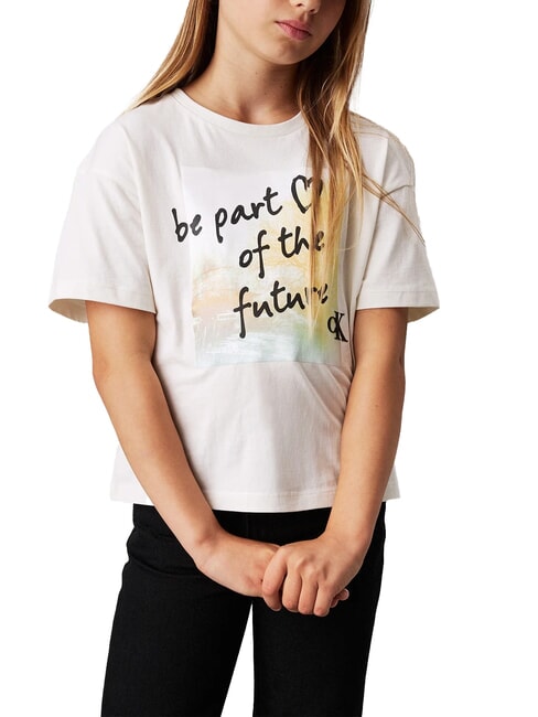 CALVIN KLEIN CK KIDS Short-sleeved T-shirt with print ivory - Child T-shirt