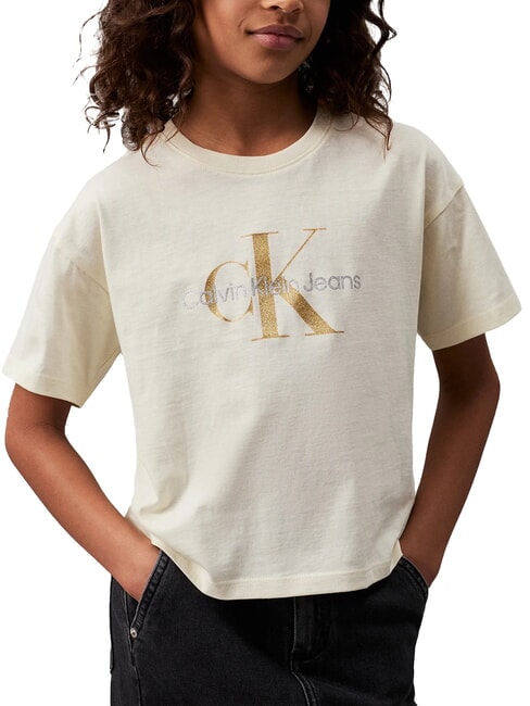 CALVIN KLEIN CK KIDS Short-sleeved T-shirt with glitter logo afterglow - Child T-shirt