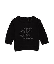 CALVIN KLEIN CK KIDS Crew neck sweater for newborns ck black - Rompers and baby outfits - 1