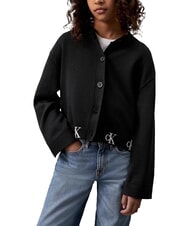 CALVIN KLEIN CK KIDS Cardigan with buttons and logos ck black - Children's Sweaters - 1