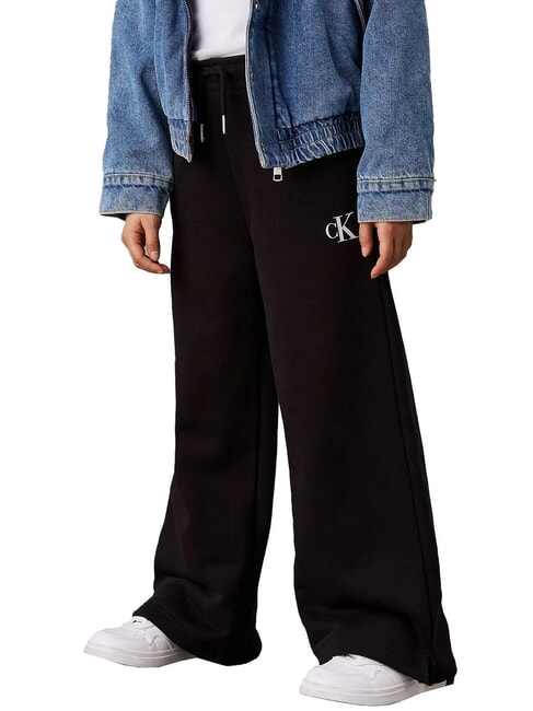 CALVIN KLEIN CK KIDS Wide-leg tracksuit trousers for girls ck black - Children's tracksuits